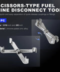 Scissors-Type Tool in 22 Piece Quick Disconnect Tool Set For Fuel Lines, AC And Transmission Systems, Pro Grade Fuel Line Removal Kit
