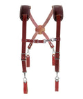Bridle Leather Work Suspenders Built To Last Fully Adjustable And Made In USA Heavy Duty Spring Clips Snap On And Off Your Belt Direct Connection Loop Hardware Included The Real Workhorse Gear For Pros
