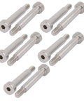 Ten Pack 304 Stainless Steel Hex Socket Shoulder Bolts 6mm Shoulder Diameter 30mm Shoulder Length M5 Thread Fully Threaded Silver Tone Hardware