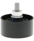 Premium Accessory Drive Belt Idler Pulley Fit For BMW X3 2011-2021 close-up view showcasing black durable plastic and metal design.