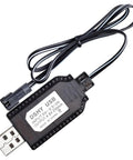 4.8V USB RC Car Charger with Indicator Light, all-purpose battery charging cable for remote control toys, black