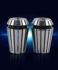 Top Tier ER20 Spring Collet Set 15 Pieces Plus Size Kit 1mm To 13mm showing two precision collets made from 65Mn steel.