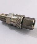 Beefed Up Stainless Steel Eight Millimeter Quick Disconnect Adapter Set One Eighth NPT Threads M And F QD For Airsoft PCP Paintball