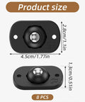 Self Adhesive Caster Wheels With 360 Swivel Appliance Sliders Deliver Smooth Sailing For Heavy Home Gear And Provide Rock Solid Floor Safety In A Hella Tough Eight Pack, dimensions and details.