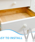 14 Inch Heavy Duty Drawer Slides For Cabinets And Keyboard Trays, Two Pack installed in a wooden drawer, showing easy installation.