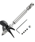 Driveshaft And 4 Blade Stainless Steel Propeller Kit For RC Boats, Universal Joint, 100mm Shaft, 50mm Sleeve, 55mm Propeller Diameter