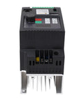 1.5 KW Variable Frequency Drive With PID Control And Efficient Cooling For Industrial 110V To 220V Automation Applications Converts Single Phase To Three Phase Motors And Delivers Smooth Precise Speed Control Built To Last, front view with control panel
