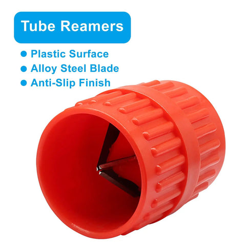 Two Piece Pipe Deburring Tool Set With Dual End Chamfer Reamer for PVC PPR Copper with alloy blade and plastic finish