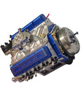 Engine Display Figurine With Precise Engineering Detail For Adults And Gearhead STEM Enthusiasts Realistic Scale Engine Model Kit For Mechanical Junkies And Collectors, blue resin engine display