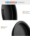 Close-up of black finish surface, 10 Pack Black Closet Door Finger Pulls Two And One Eighth Inch Round Sliding Door Pull.