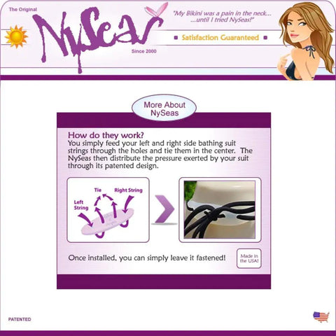 3 Pack Clear Silicone Bikini Strap Protectors With Satin Soft Feel, Hypoallergenic And Machine Washable showing usage instructions.