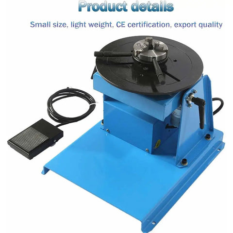 Smooth Operator Rotary Welding Positioner Turntable compact design with foot pedal and adjustable speed for welding projects.