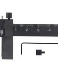 Kickass Precision Adjustable Parallel Scribing Ruler With Sturdy Aluminum Frame And Razor Sharp Tungsten Needle for model layout, showing ruler and adjustment tools.