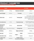 Top Shelf Heavy Duty Telehandler And Telescopic Forklift Built As A 4WD Off Road Workhorse specifications table highlighting features.