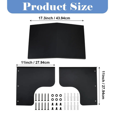 Built Tough Aluminum EV Charger Cover And All Weather Sun Shield For Wall Mounted Electric Vehicle Stations size details with dimensions and installation hardware.