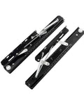 Rock Solid Full Extension Side Mount Drawer Slides For Table Lifting And Rising With Invisible Pull Out Telescopic Track Heavy Duty smooth glide black steel hardware 520mm.