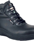 Asphalt Ready Safety Boots With Electrical Hazard Protection, Heat Defender Rubber Sole, Breathable Weatherproof Leather Upper, Size 9 Black