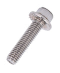M6 Hex Flange Screw 304 Stainless Steel close-up view for heavy duty jobs, DIY builds, and home appliances.