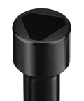 Multi Functional 4 Way Utility Keys For Gas Meter Water Box And Electric Cabinet 2 Pack Panel Keys For Sillcock Locker Meter Box Elevator Access In Black By Shappy showing a triangular metal opening.