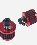 Two Pack 12mm Universal Red Cone Air Filter For Car And Motorcycle Cold Air Intake Upgrade, Easy Bolt On Turbo Breather Vent Filter