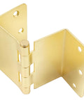 Heavy Duty Swing Clear Offset Hinge Polished Brass Three And A Half Inch door hardware for wheelchairs, detailed view of hinge.