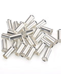 Copper Crimp Connectors For AWG 1 0 50mm2 Wires, 25mm Long Tin Plated Ferrule Pins, Non Insulated Terminal Connectors Built For Pro Wiring And Solid Termination EN50 25 Pack Of 50, silver ferrule pins