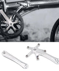 Universal 170mm Aluminum Crank Arm Set Dope Lightweight Hollow Design Single Crankset Repair Parts 130mm BCD For Mountain And Road Bikes Tough Alloy Construction Easy Install Durable Crank Arms installed on bike