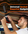 Ultimate Universal Socket Set With Power Drill Adapter Gift For Men Who Have Everything used by mechanic under car