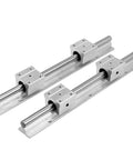 Heavy Duty SCS12LUU 300mm Linear Rails With SBR12UU Slide Blocks Precise Smooth Motion System For CNC Machines 3D Printers Robotics And Automation Projects And Prototyping, two rails and blocks