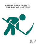 Icon of a person harvesting with text 'Can be used up until the day of harvest'. Insect Killing Soap Concentrate For Plants Insecticidal Soap.