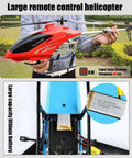 Red Large Fall Resistant RC Helicopter With Three Point Five Channels Remote Control LED Night Light Includes Two Batteries Gyro Stabilization