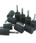 10 Pcs 25 mm Cylindrical Grinding Stones With One Quarter Inch Hex Shank Aluminum Oxide Grinding Bits For Drill And Rotary Tool