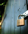 Solid Brass Padlock With Two Keys For Outdoor Use School Or Gym Lockers One And A Half Inch Wide Weather Resistant And Durable Keyed Different