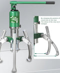 Bad Boy 30 Ton Hydraulic Gear Puller With Built In One Piece Pump Heavy Duty Bearing Separator Kit Solid Steel Two Or Three Jaw Tool No Leak Oil For Easy Professional Mechanic Use, green steel three-jaw gear puller