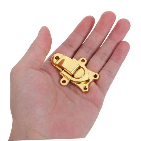 Premium 2pcs Vintage Toggle Latch Set For Boxes. Durable Zinc Alloy Golden Metal Hasp Locks Secure Tool Chest Trunk Gear