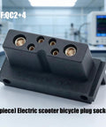 Electric Scooter Charging Connector Socket With Copper Pin Power Port And Insulated Housing For E-Bike Repair Parts Battery