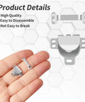 Go-To Heavy Duty Metal Hooks And Eyes Closure Set For Jeans, Denim, Trousers And Lingerie Repairs, small pieces shown in hand