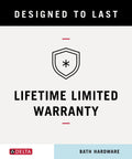 Warranty graphic for Champagne Bronze Hand Towel Ring For Kitchen And Bath Durable Tarnish Resistant Towel Holder.