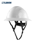White Full Brim Hard Hat For Construction Pros - OSHA Approved Safety Helmet with 4-Point Adjustable Ratchet Suspension