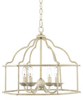 French Country 4 Light Chandelier With Adjustable Hanging Height In Sunbleached Oak Finish For Rustic Dining Room Or Entryway Pendant Lighting With Warm Candle Glow Vibe hanging by chain with candle-style lights visible.