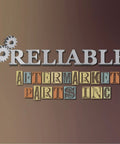 Logo of Reliable Aftermarket Parts Inc with gears on brown background