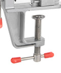 Close-up of Mini Bench Vise With 36mm Opening And 34mm Table Thickness Clamp For Jewelry Making And DIY Repairs