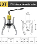 Beefy Heavy Duty Hydraulic Wheel Bearing Puller Set 30 Tons with Two Jaw and Three Jaw Configurations