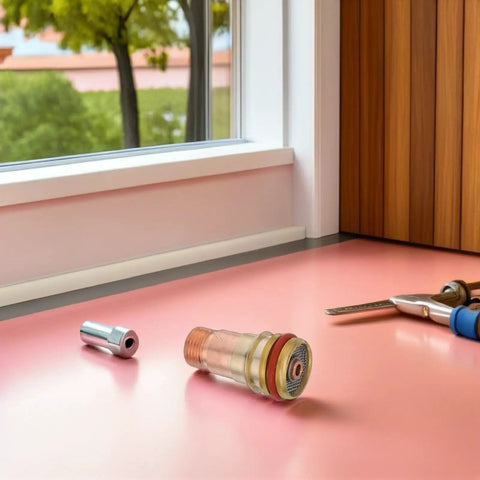 Get This Super Cool Wp-17 18 26 Tig Welding Torch Glass Nozzle Set With 2.4mm Precision Ceramic Cups for detailed welding work.