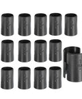 Locking Wire Shelf Clips Set 28 Pieces 14 Pairs Fits 1 Inch Posts 25mm Plastic Shelving Sleeves shown in rows