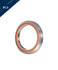 Precision Sealed Bicycle Headset Bearing Acb345 Low Drag Chrome Steel with orange seal viewed from the side.