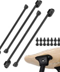 Heavy Duty Metal Table Legs For Dining Tables And Desks 4 Pack Folding Anti Scratch Rustproof Support Space Saving Design shown with screws