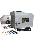 Heavy Duty Electric Terminal Crimping Machine Auto Wire Crimp Tool No Sweat Hexagonal Punch Press with side view and cables.