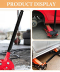 2 Pcs Floor Jack Handle Replacement Hydraulic Pole Lever For 3 Ton Floor Jack With Ergonomic Grip shown lifting vehicle