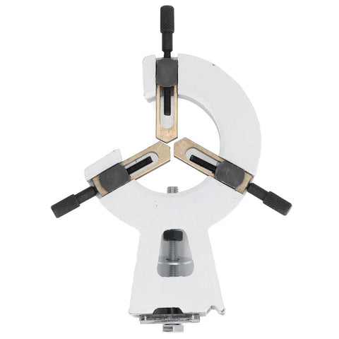 Rock Solid Lathe Tool Rest And Wood Stabilizer Steady Rest For Mini Lathe Machine with adjustable brass rollers and cast iron base.
